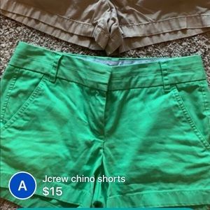 Jcrew chino shorts green size 4